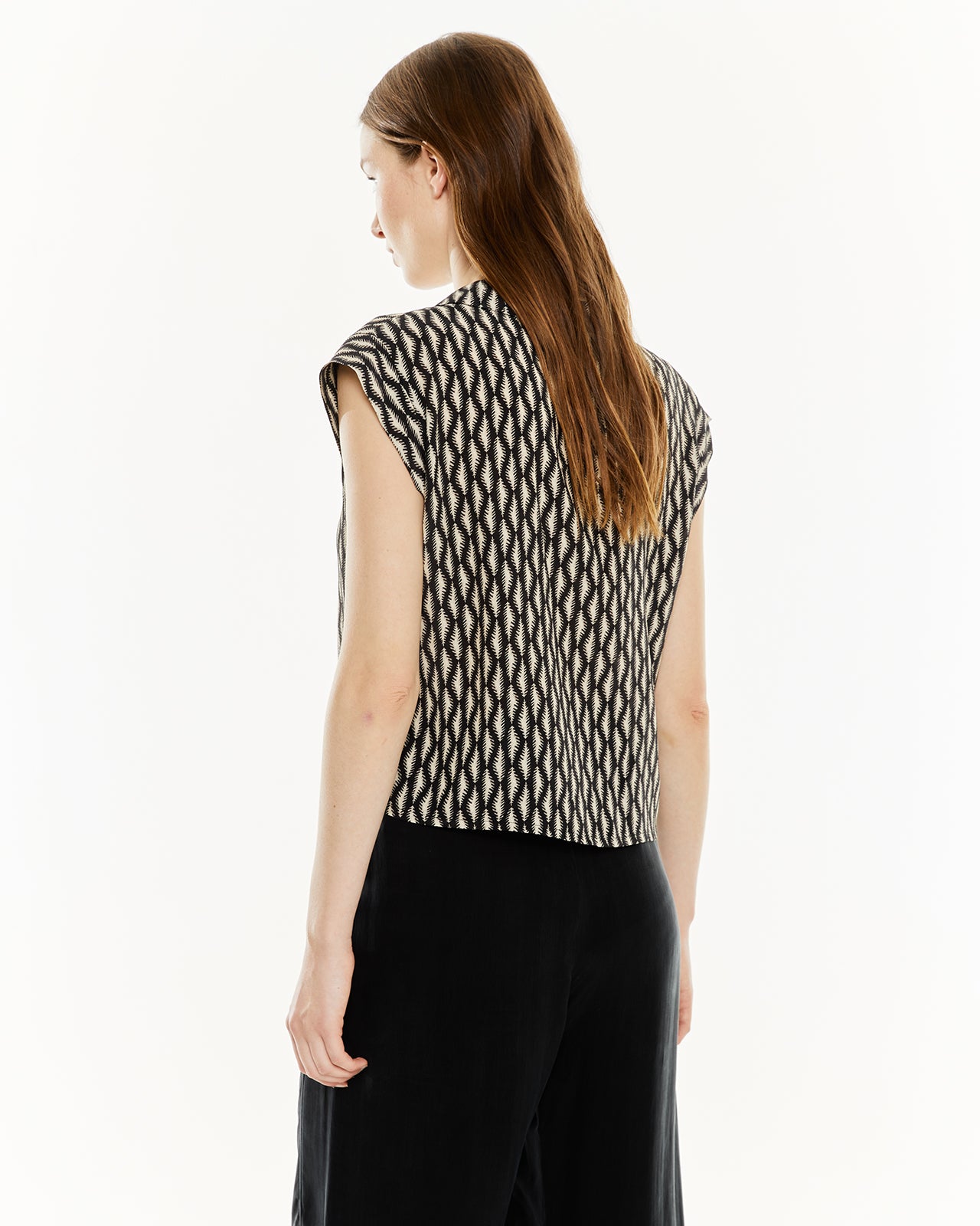 Camisa estampada cuello camisero