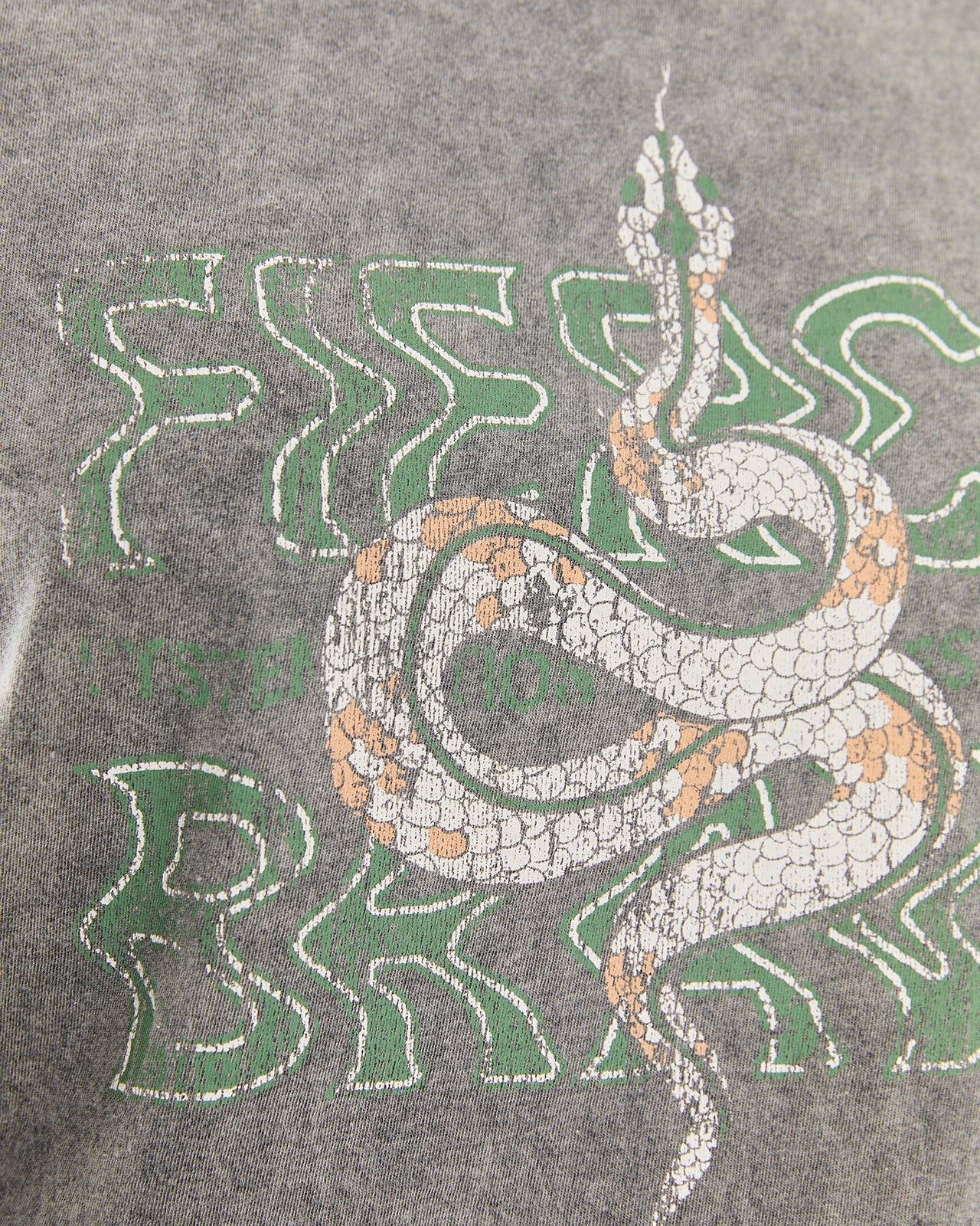 Camiseta de manga corta con estampado de serpiente