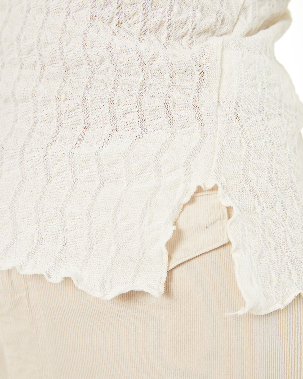 T-shirt structuré, manches évasées