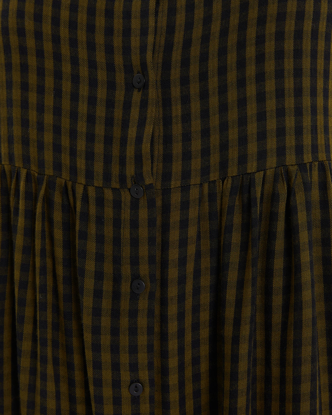 Plaid dress with mandarin collar