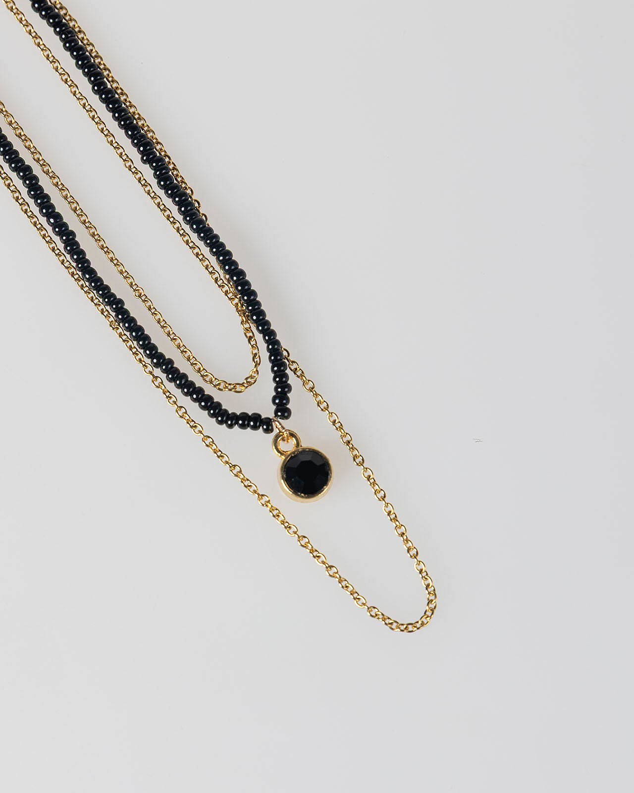 Collar doble negro