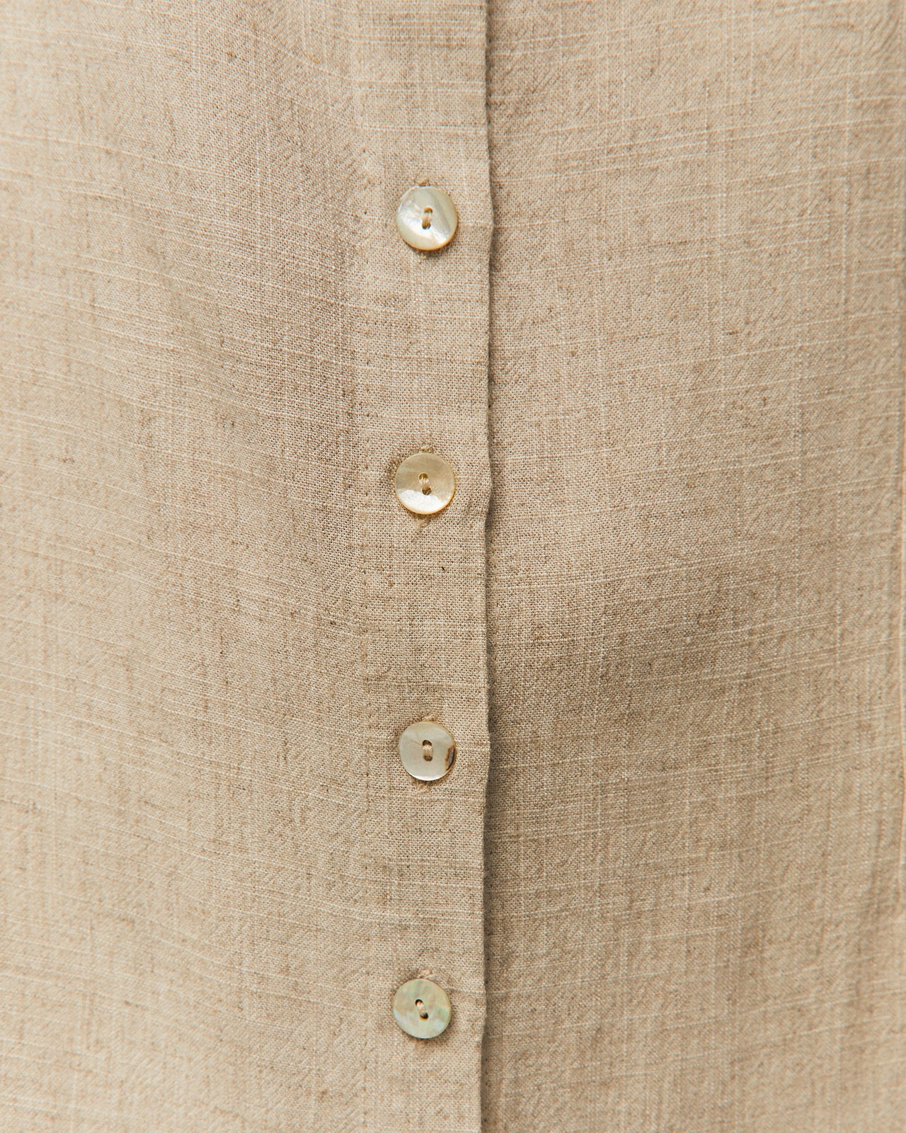 Vestido abotonado lino