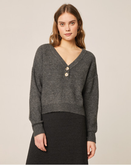 Purl knit jumper