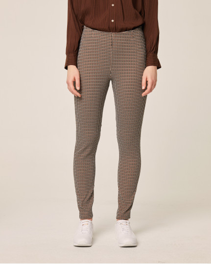 Brown checked trousers