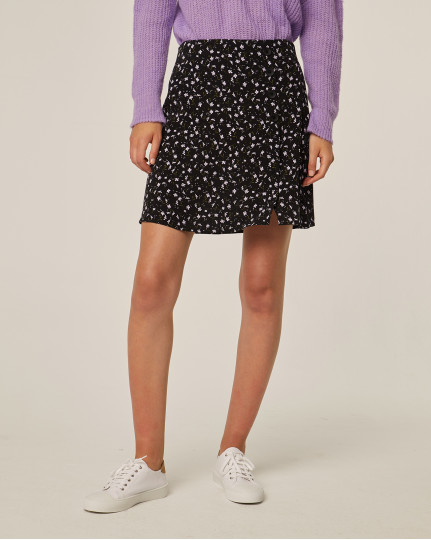 Floral print mini skirt