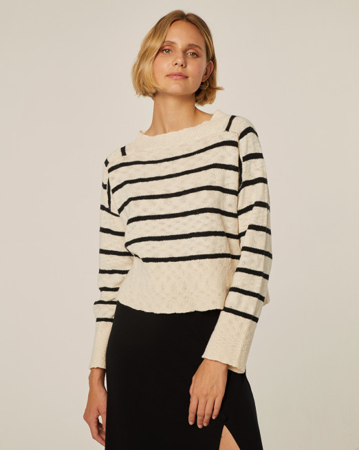 Striped cotton jumper