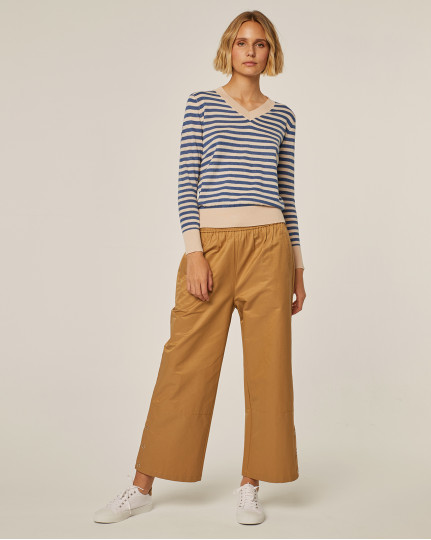 Brown wide leg trousers