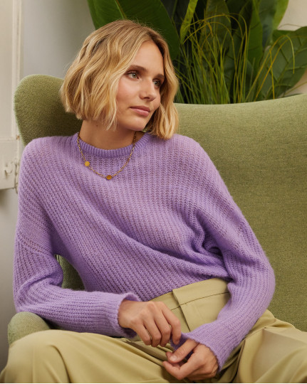 Lilac knitted jumper