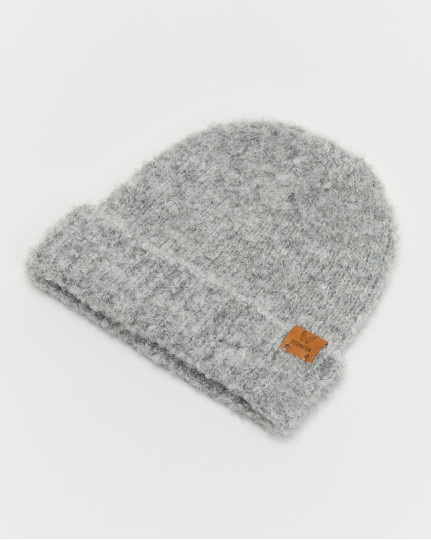 Grey knitted knitted hat