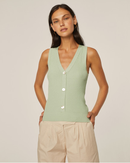 Knitted mint top