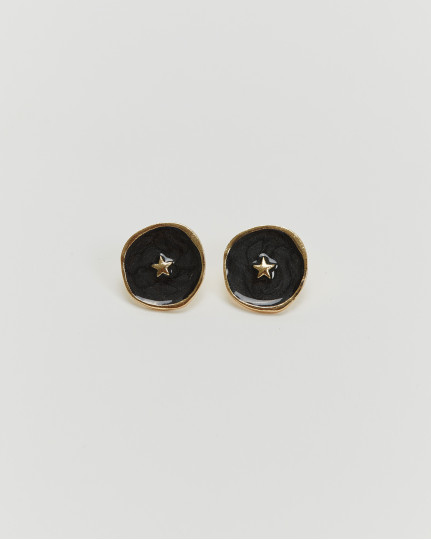 Circle earrings with star