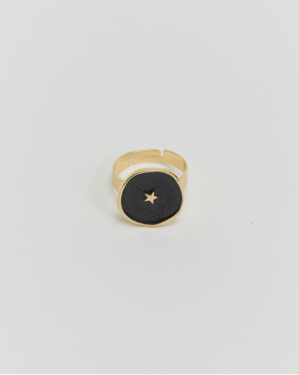 Gold plated ring with star...