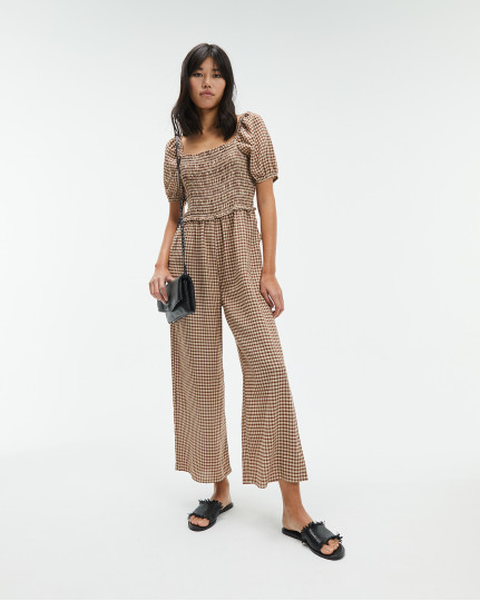 Printed jumpsuit with short...