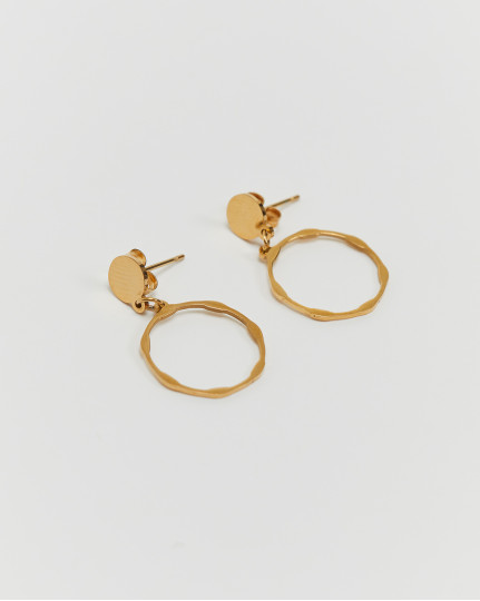 Gold-plated hoop earrings...