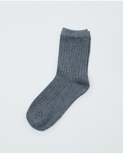 Grey lurex detail socks