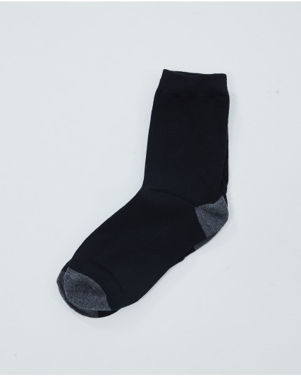Black socks with grey detail
