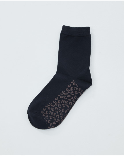 Black socks with leopard...