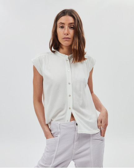 Oversize white shirt with...