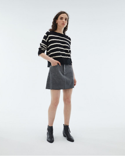 Black cotton jumper with...