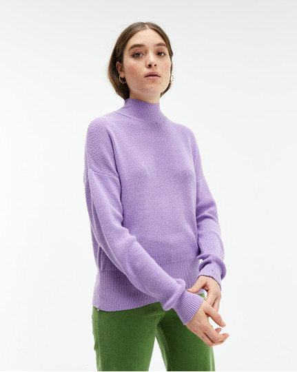 Long lilac knitted jumper
