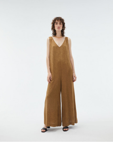 Long jumpsuit in animal...