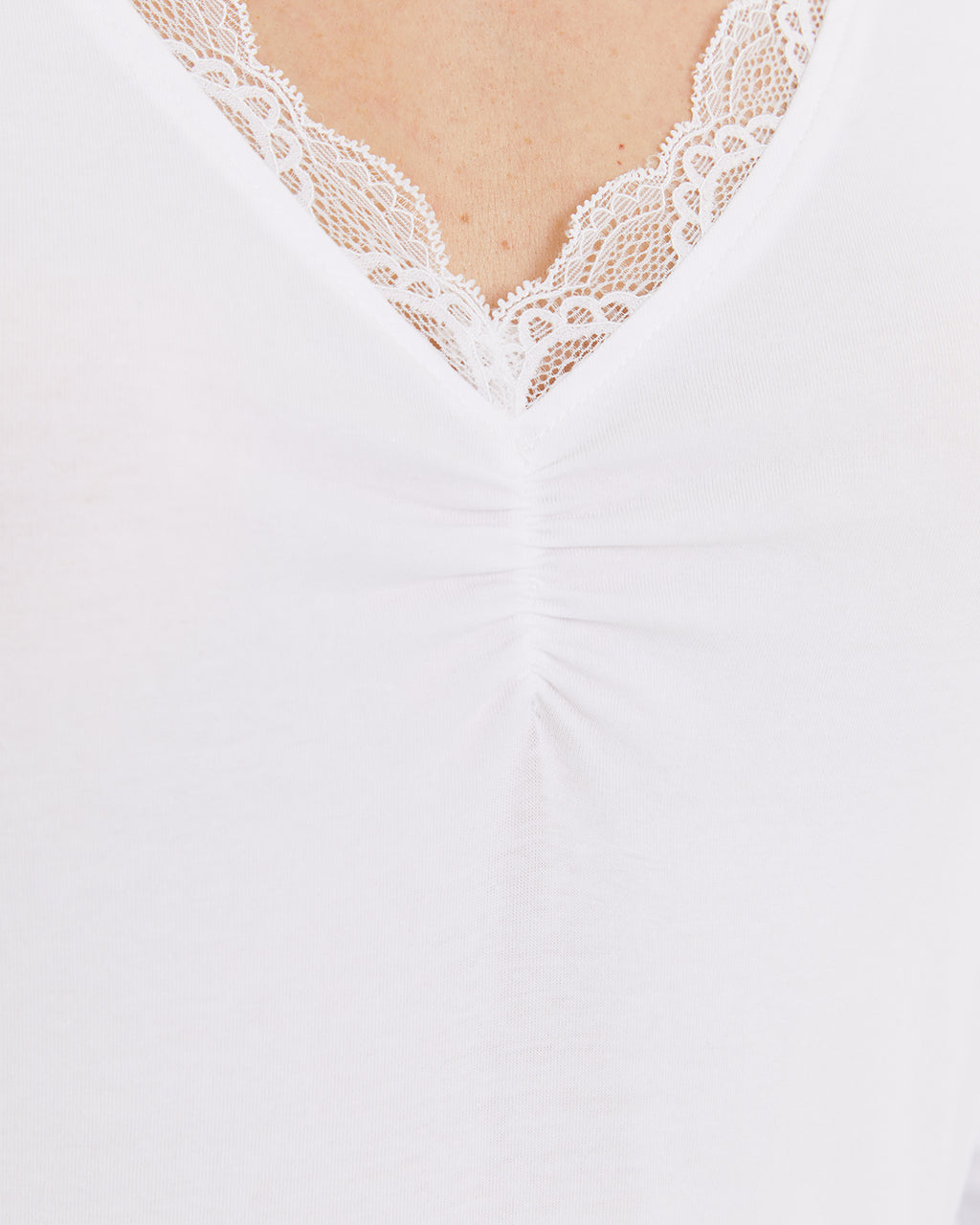 Camiseta básica puntilla