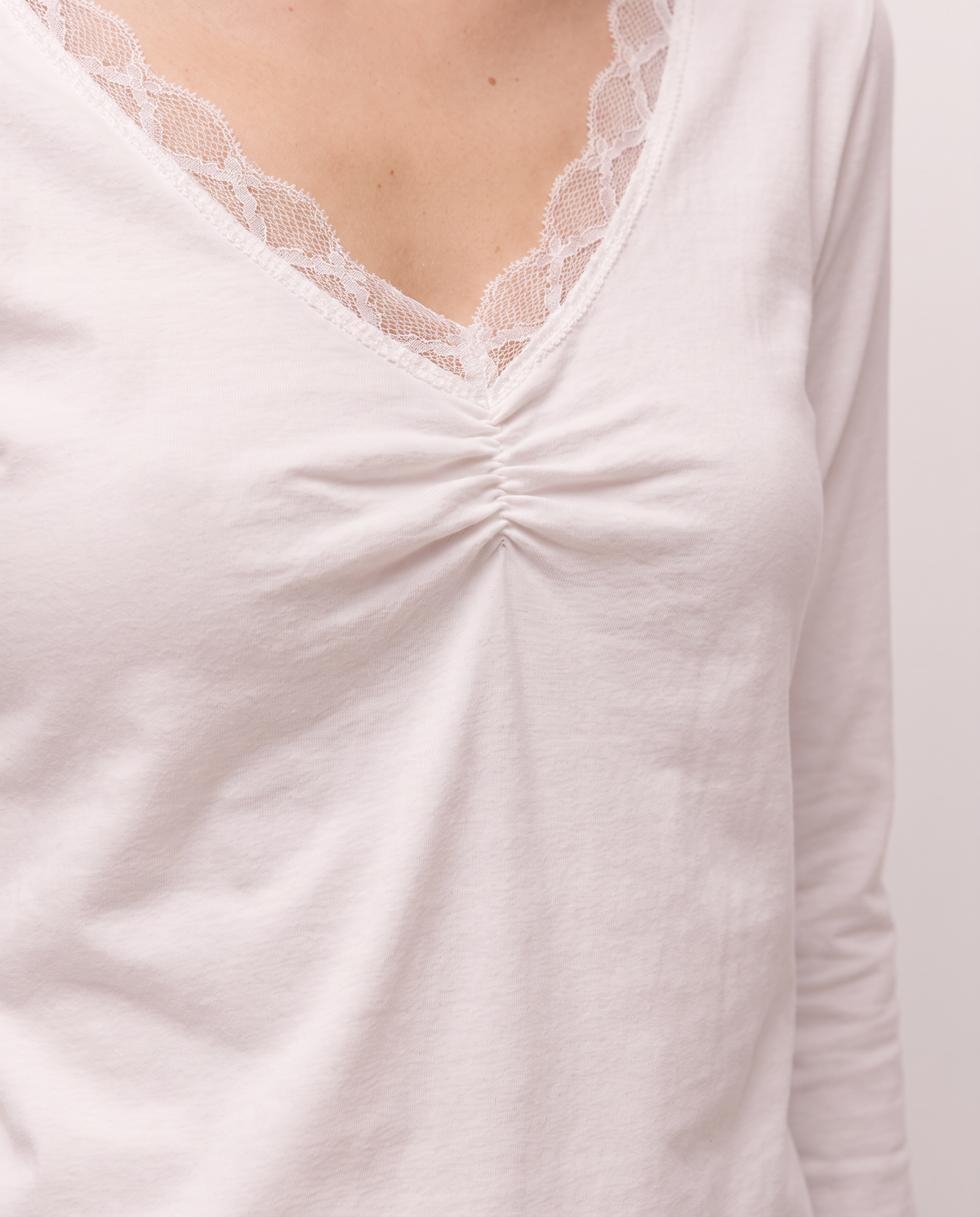 Camiseta básica puntilla