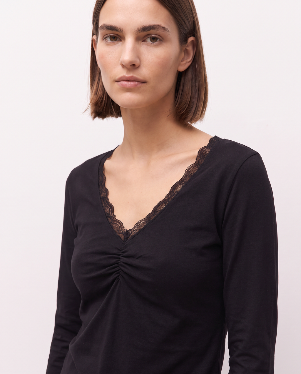 Camiseta básica puntilla