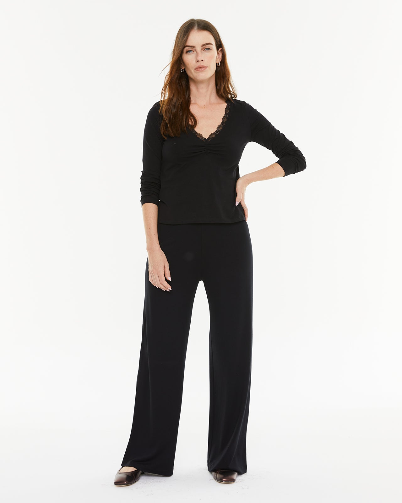 Pantalon à jambes larges