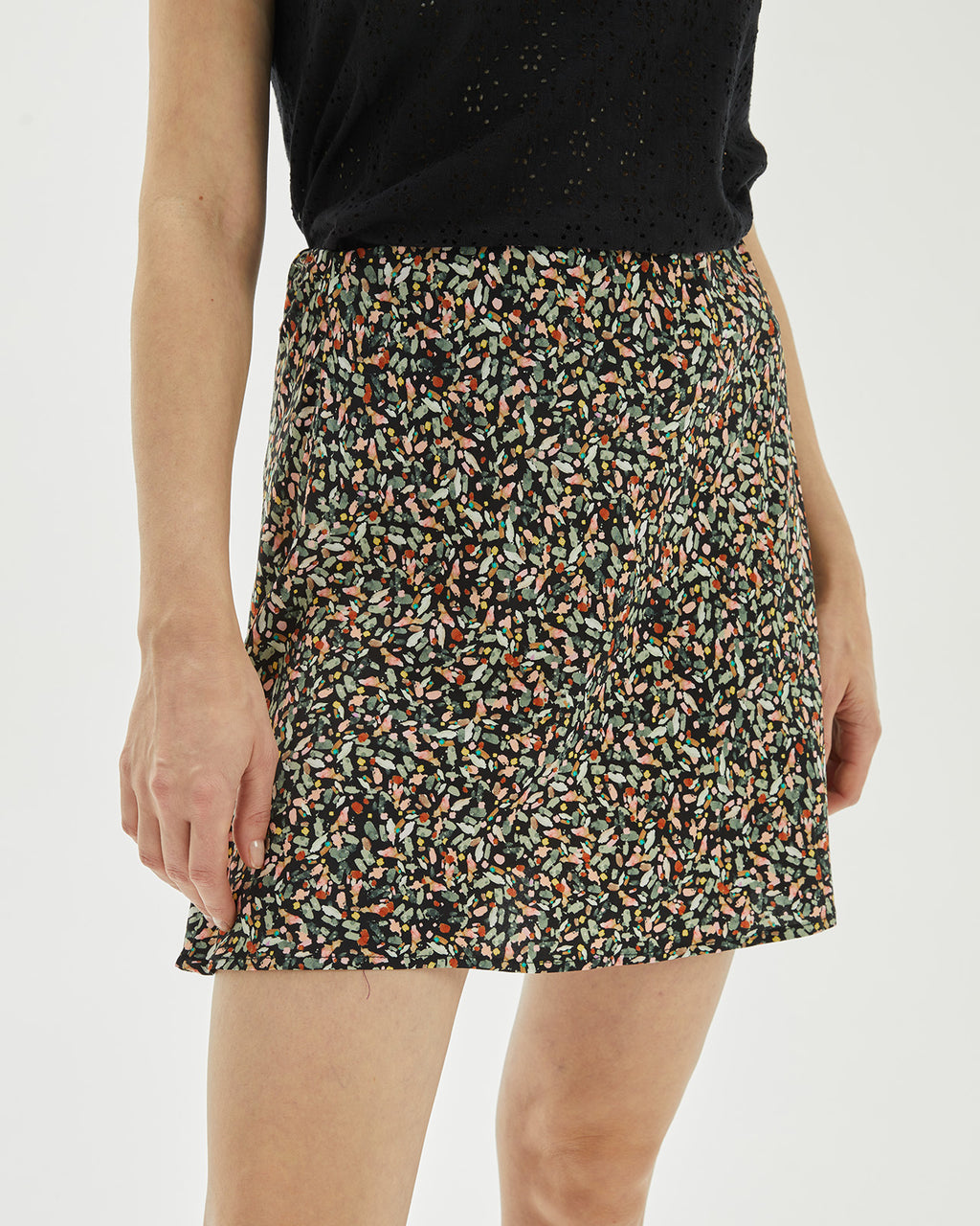 Falda mini estampado multicolor