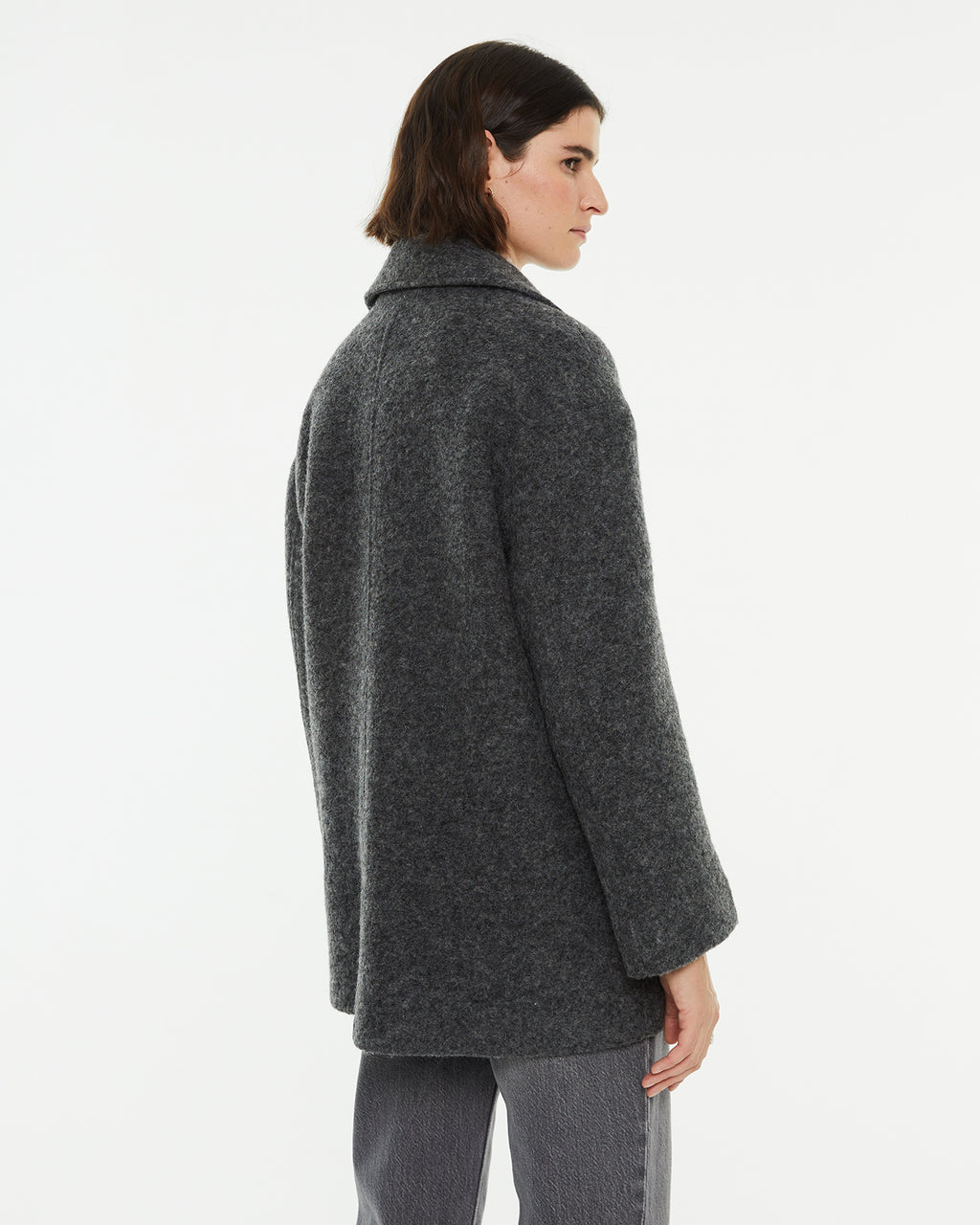 Midi coat with dropped sleeves