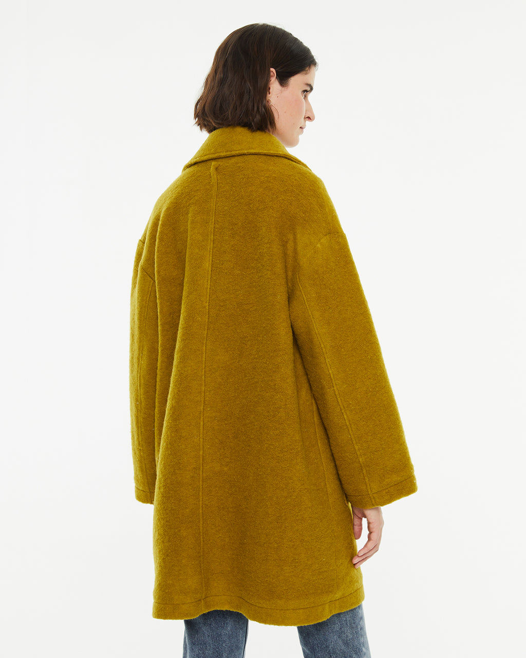 Midi coat with dropped sleeves