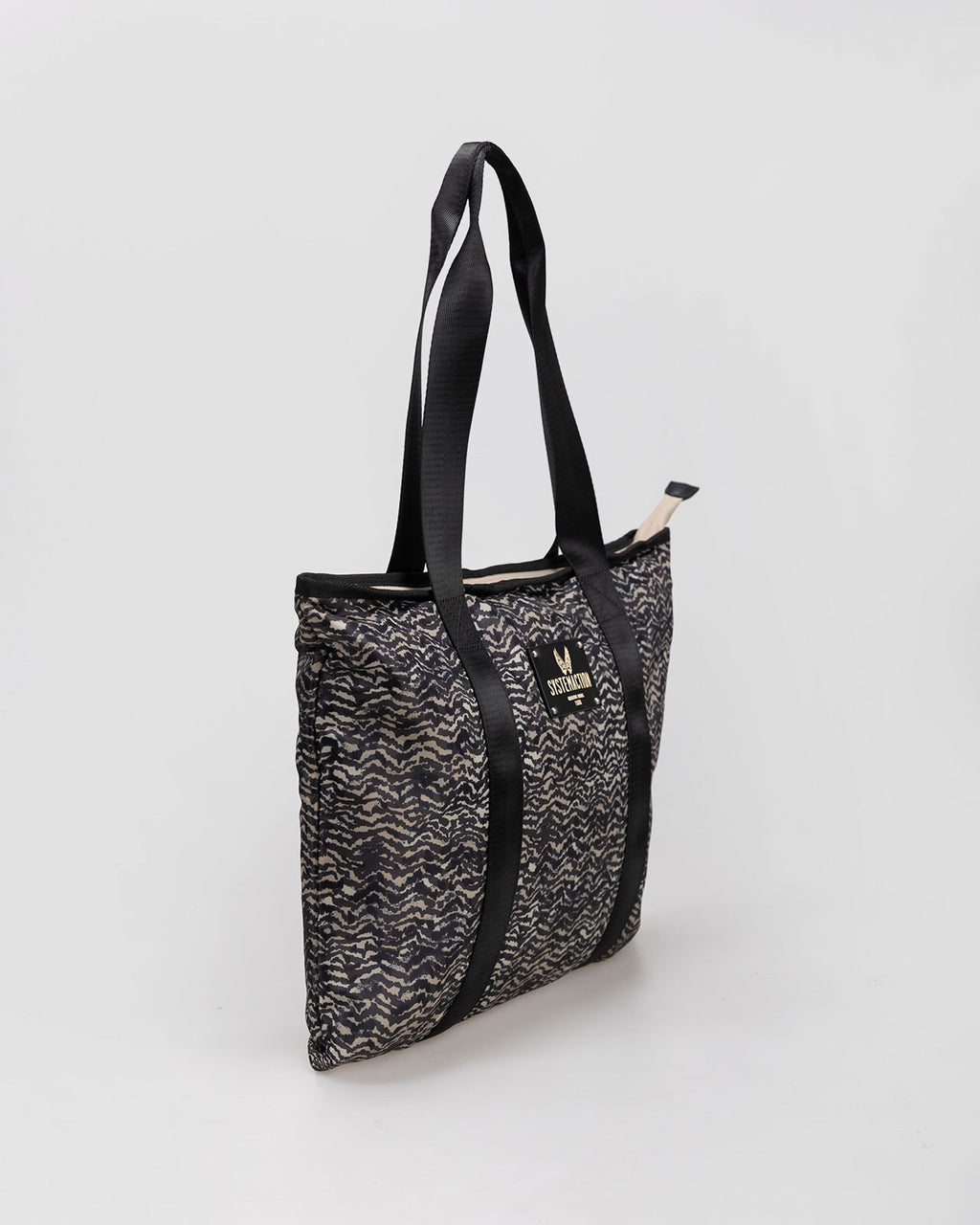 Printed nylon tote bag