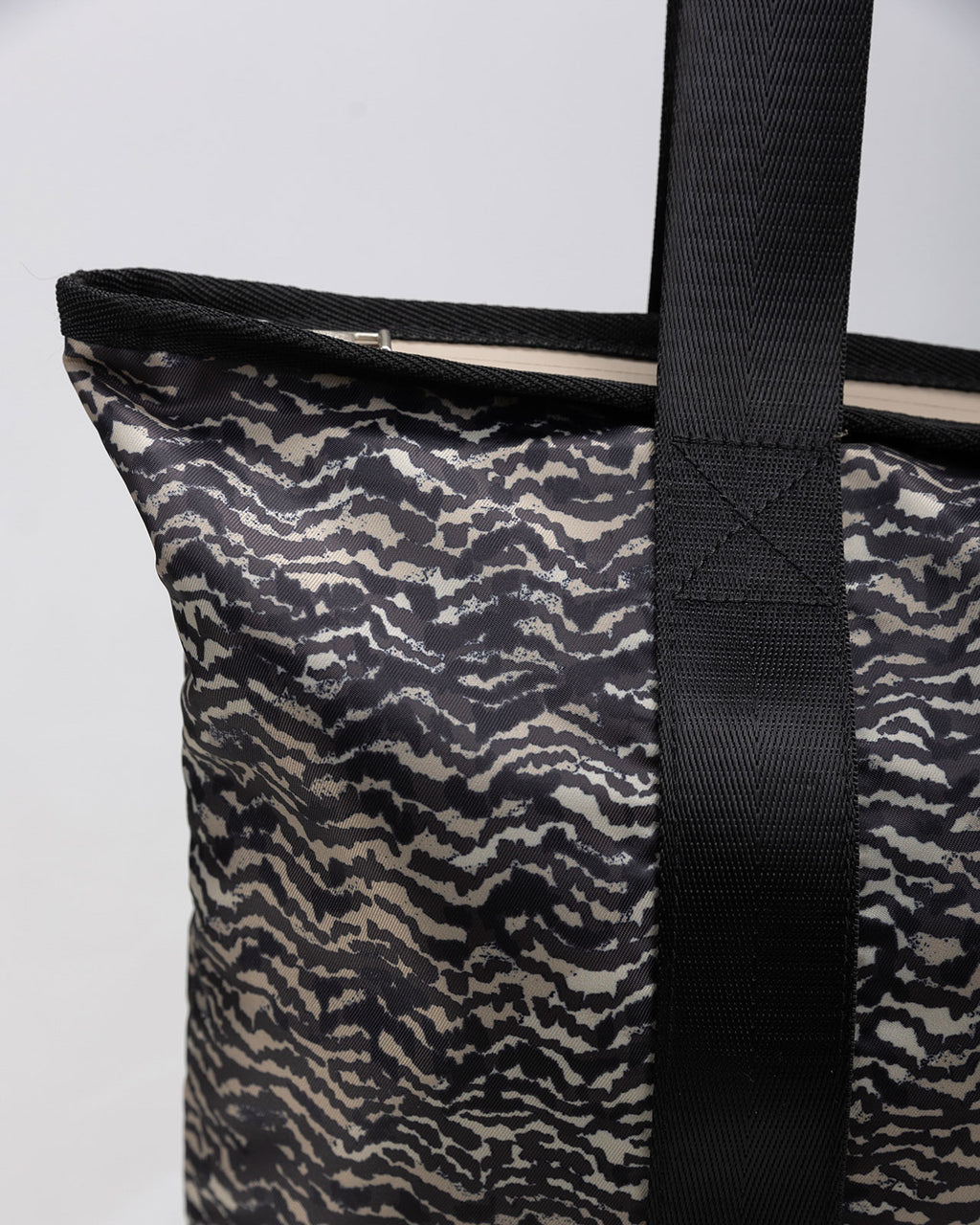 Printed nylon tote bag