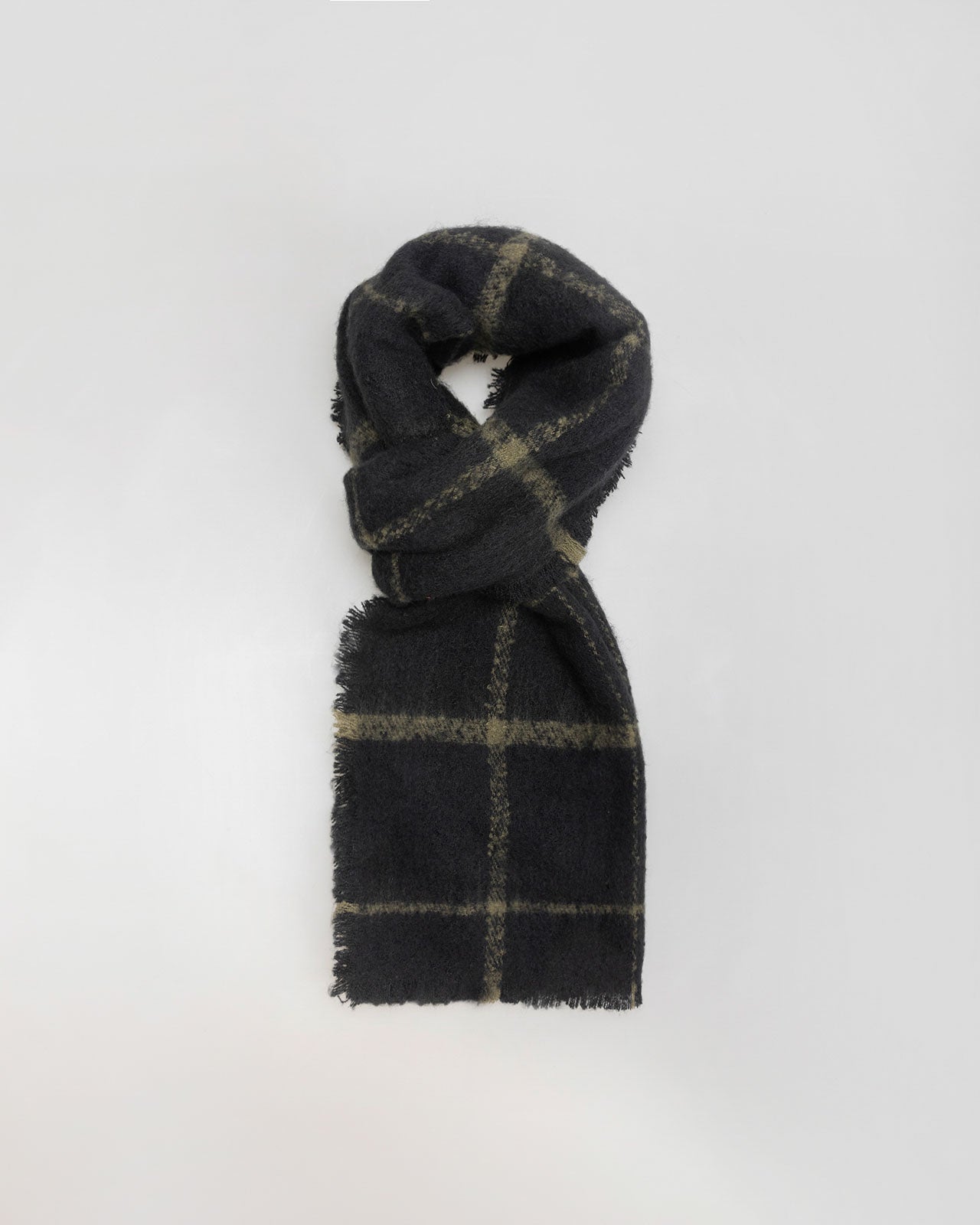 Black plaid scarf