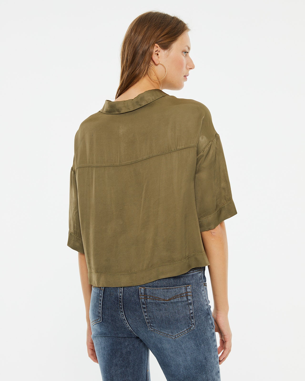 Short sleeve crop shirt