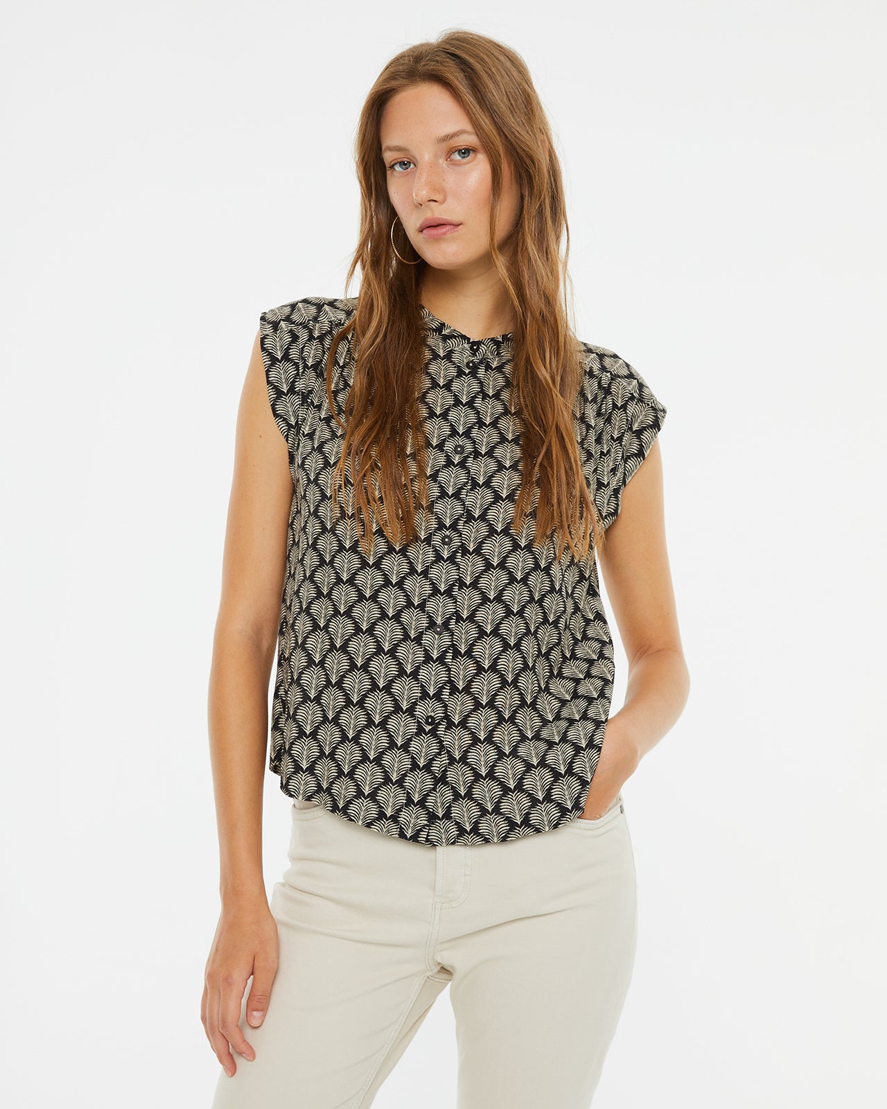 Drop Shoulder Printed Shirt