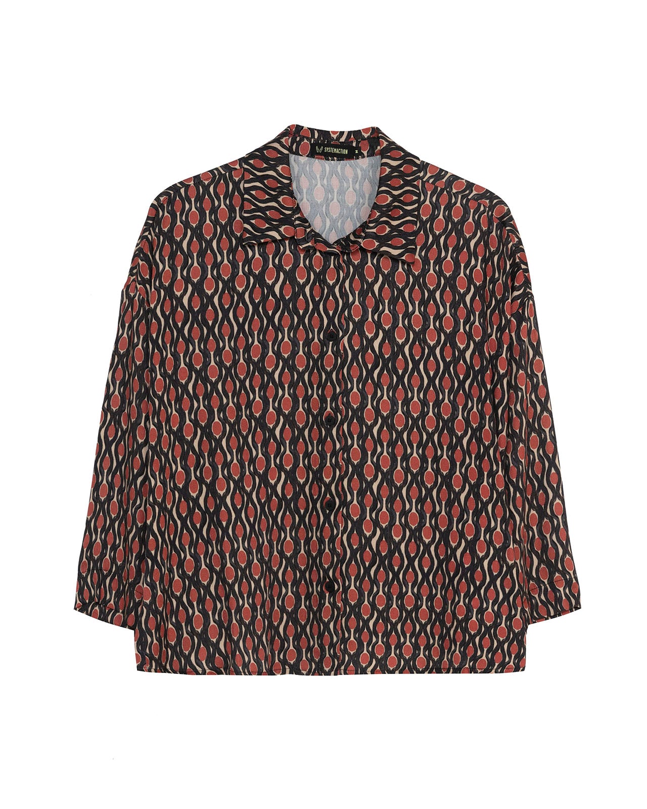 Geometric print long sleeve shirt