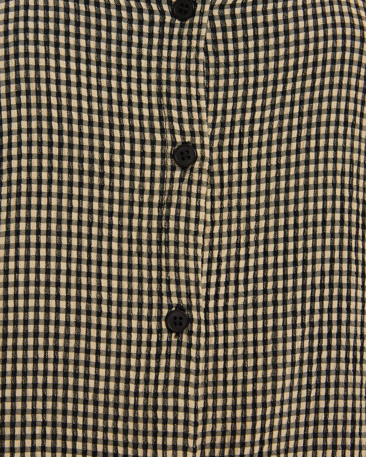 Long sleeve checked shirt with square neckline