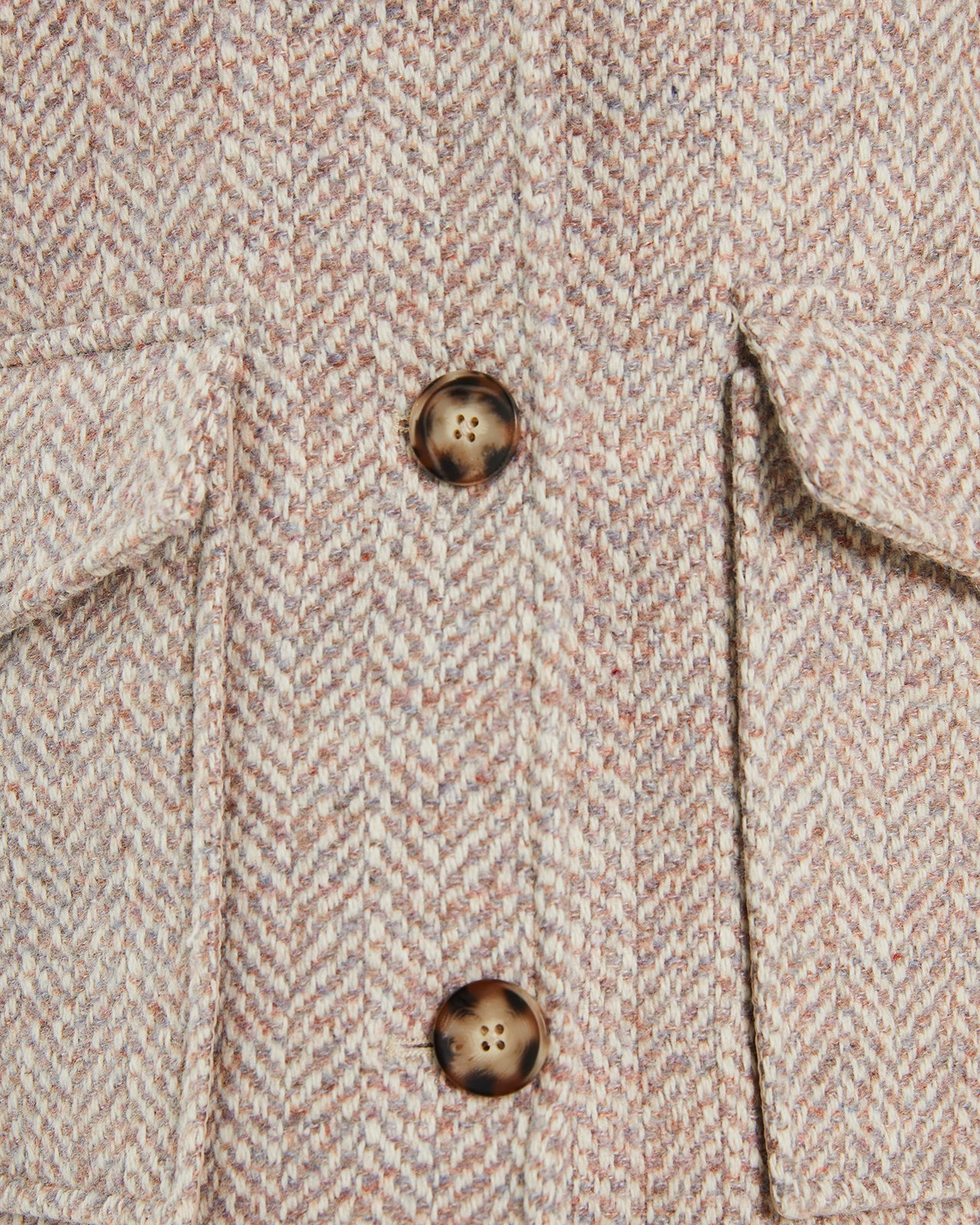 Short jacket with button closure and sheepskin lining