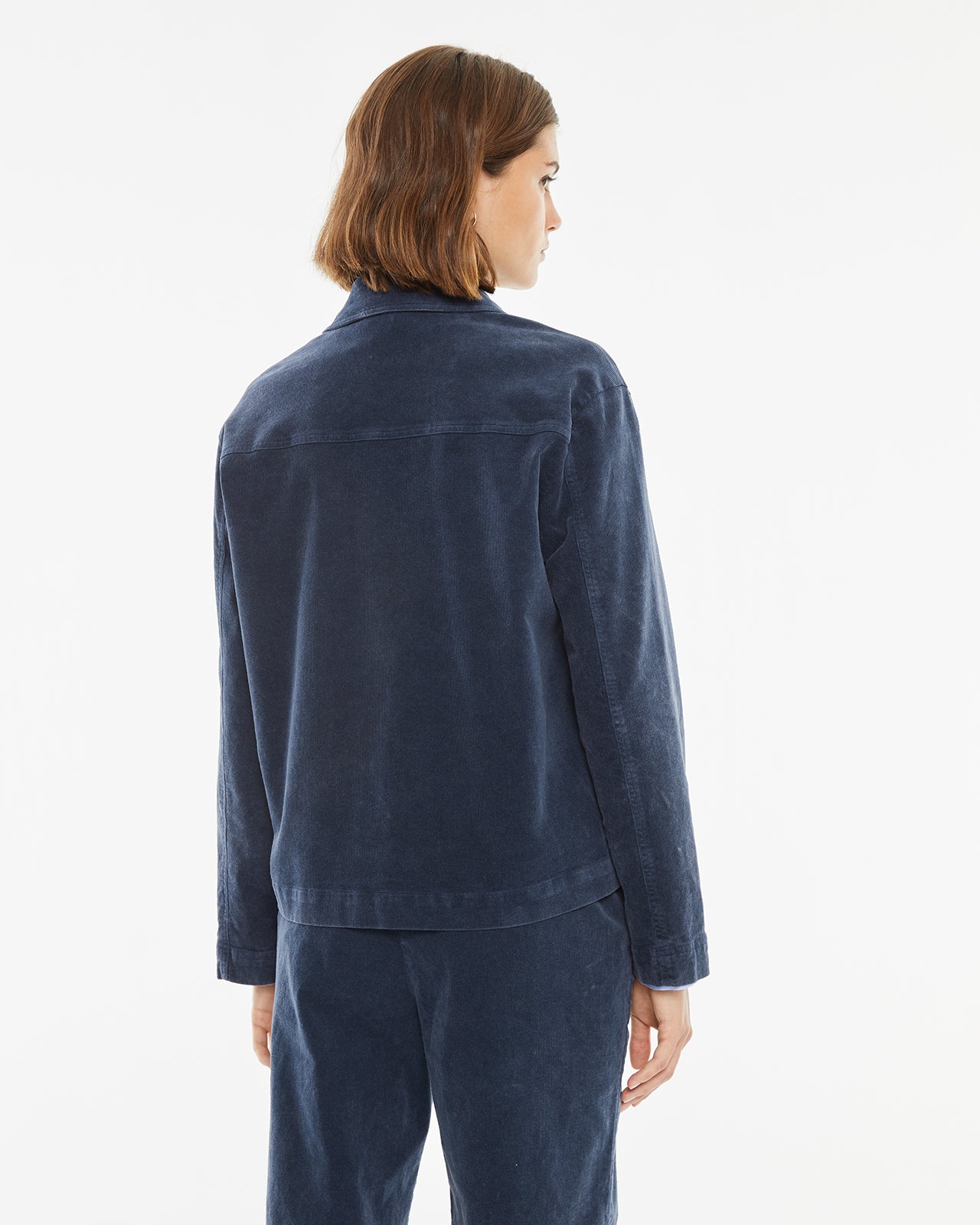 Chaqueta pana denim efecto lavado