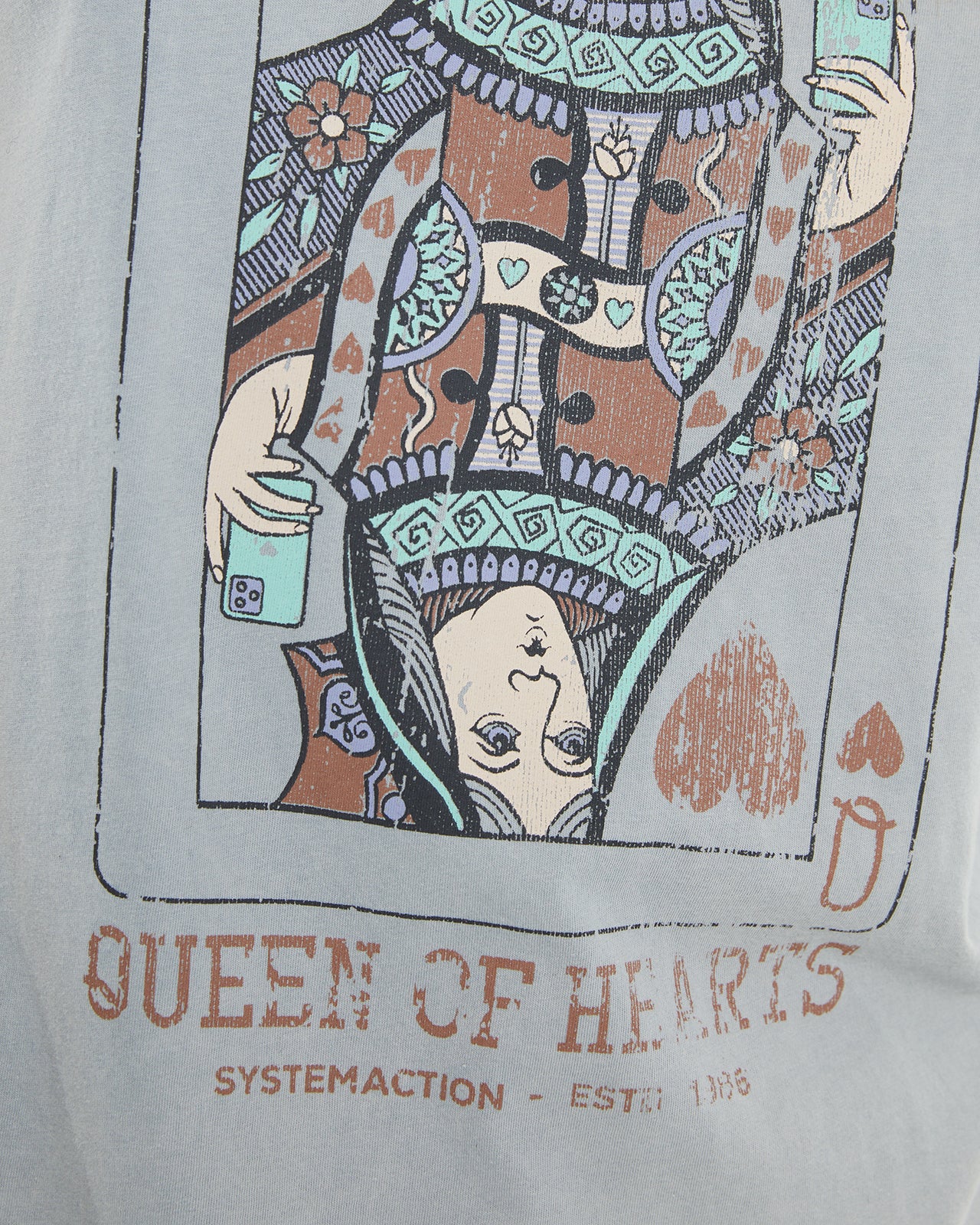 Queen of Hearts print short sleeve t-shirt