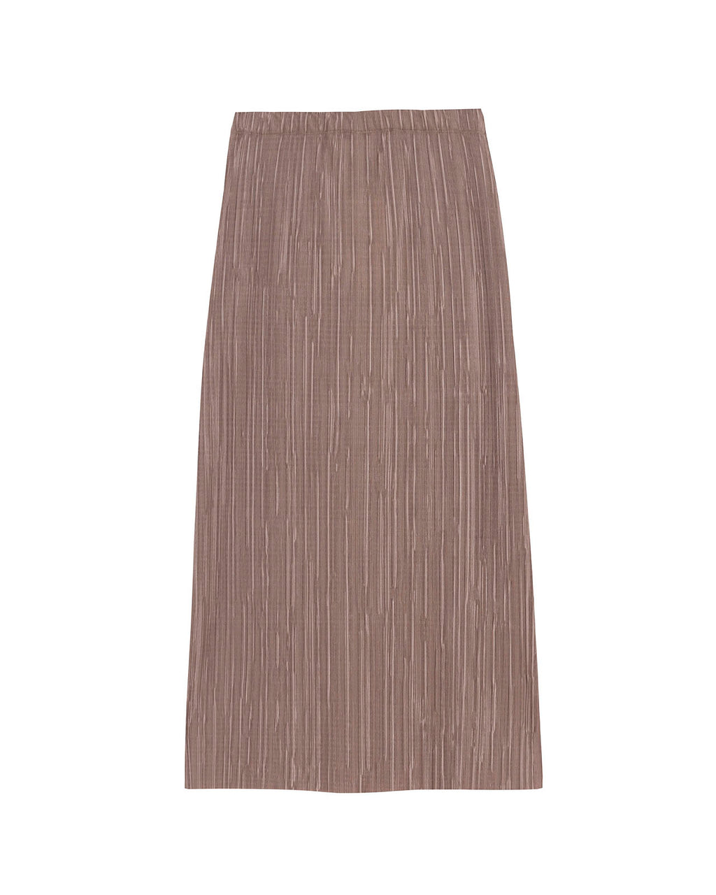 Pleated midi skirt with elastic waistband