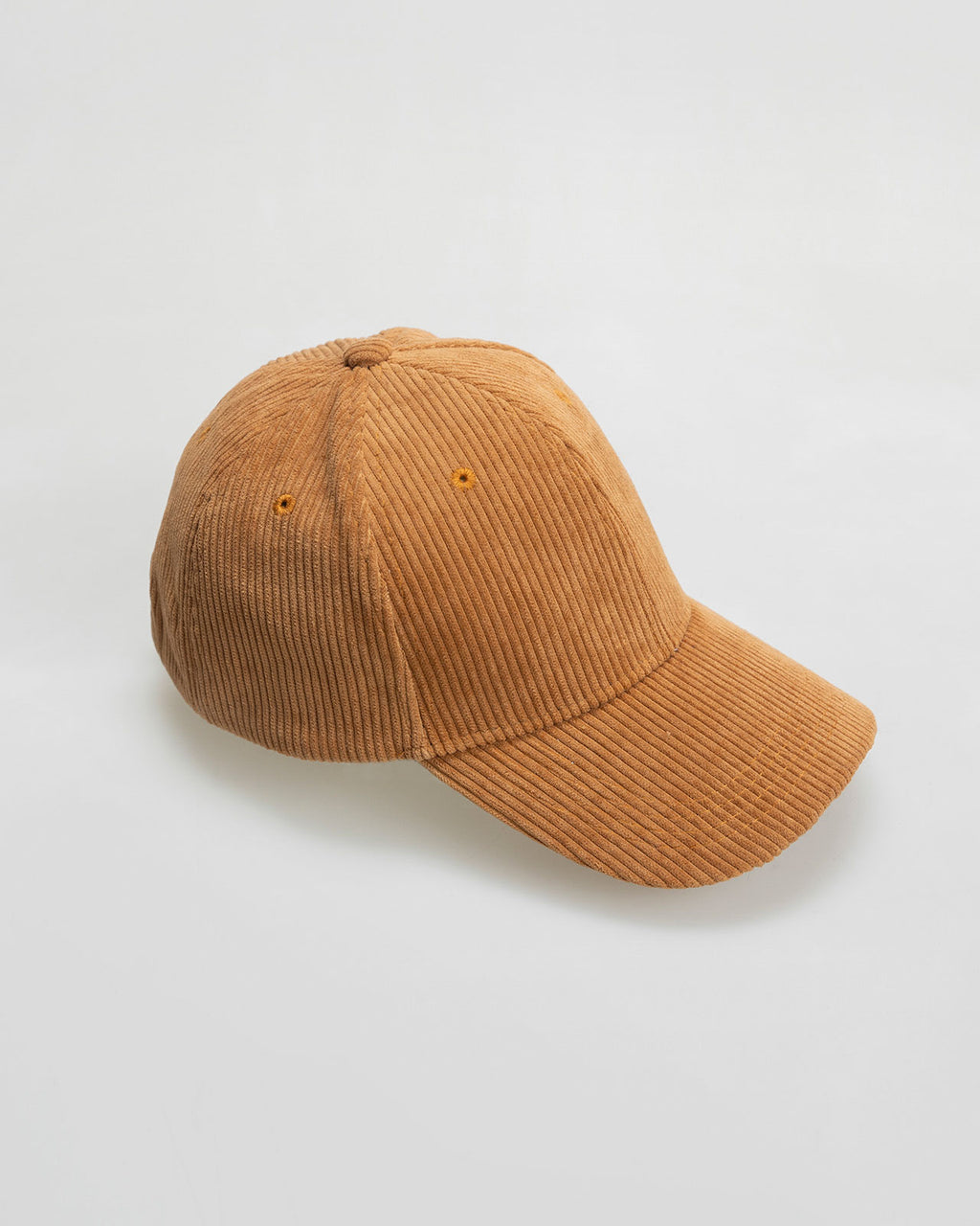 Adjustable camel corduroy cap