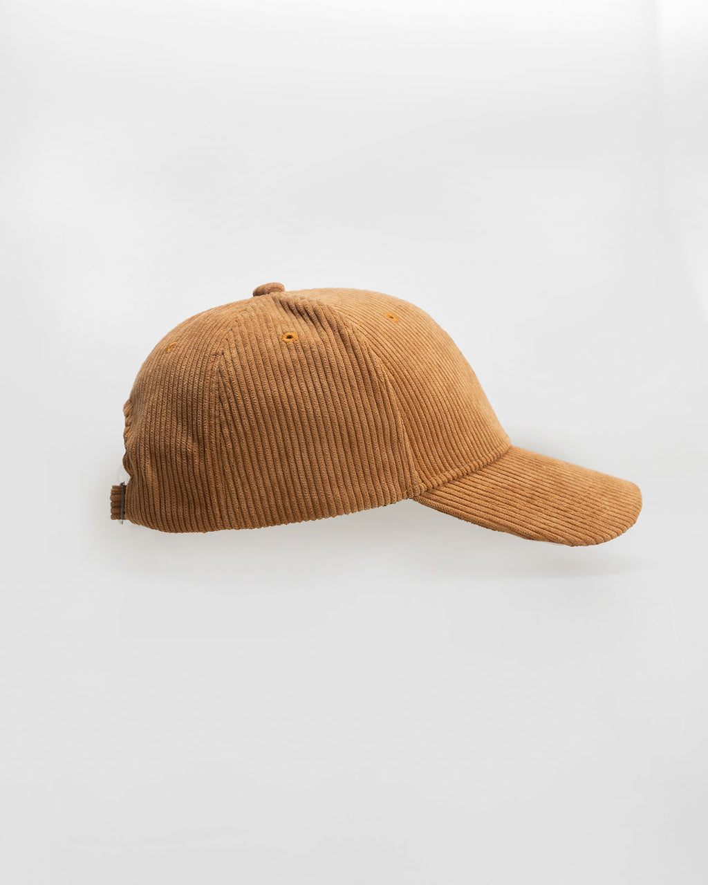 Adjustable camel corduroy cap