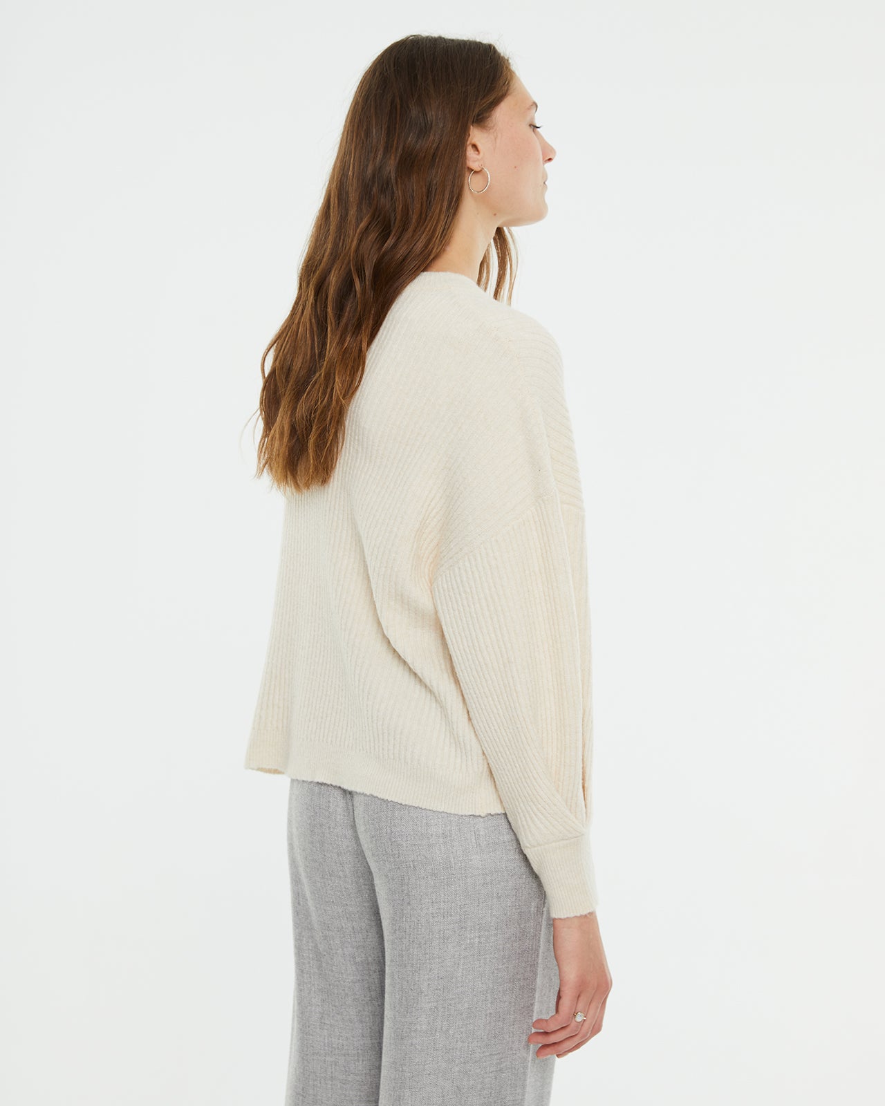 Oversized long-sleeved puffed jersey