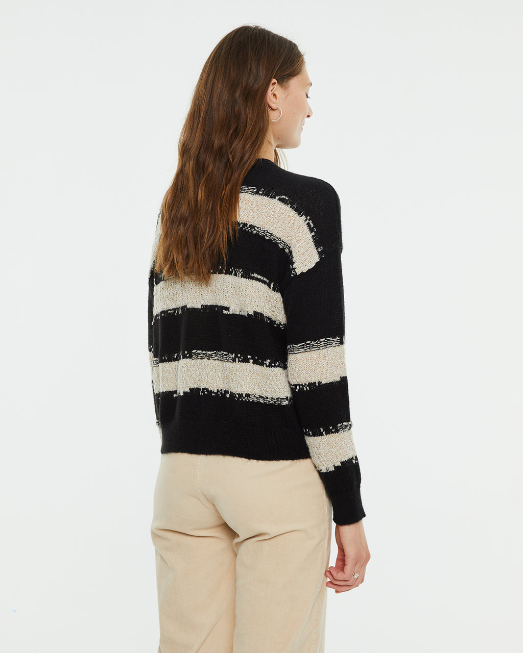 Striped round neck sweater