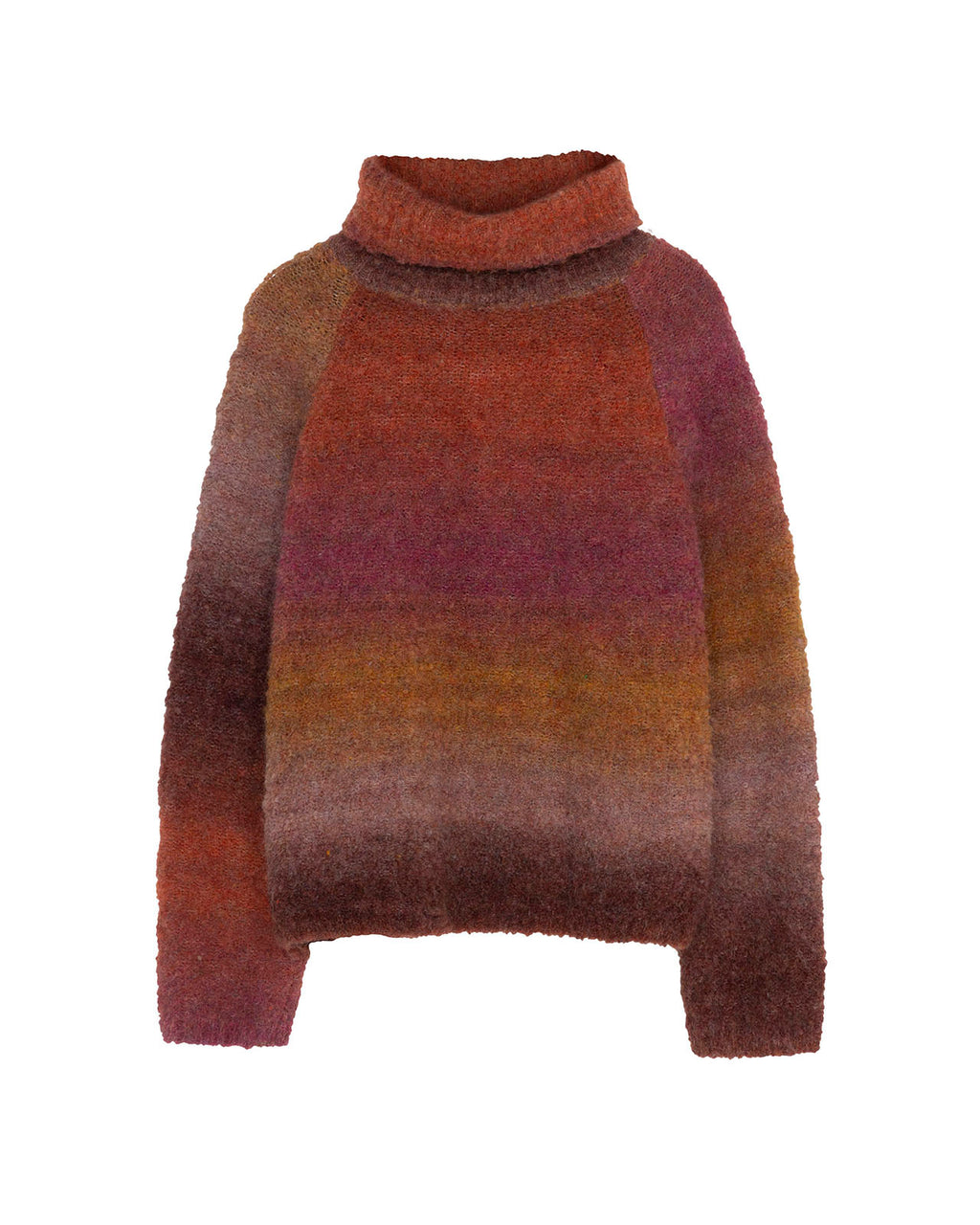 Chunky tie dye turtleneck sweater