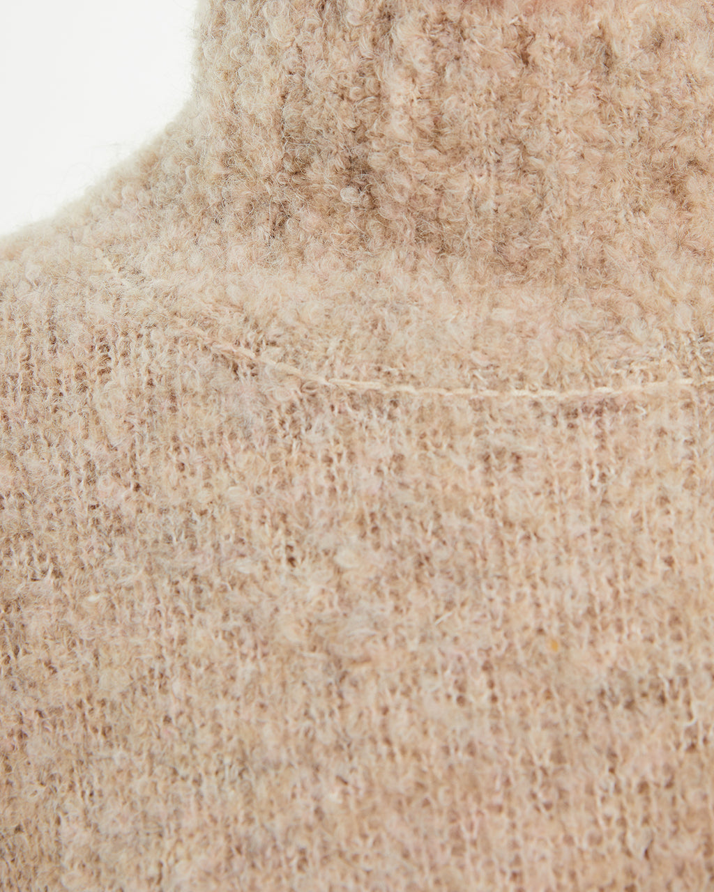 Oversize bouclé turtleneck sweater