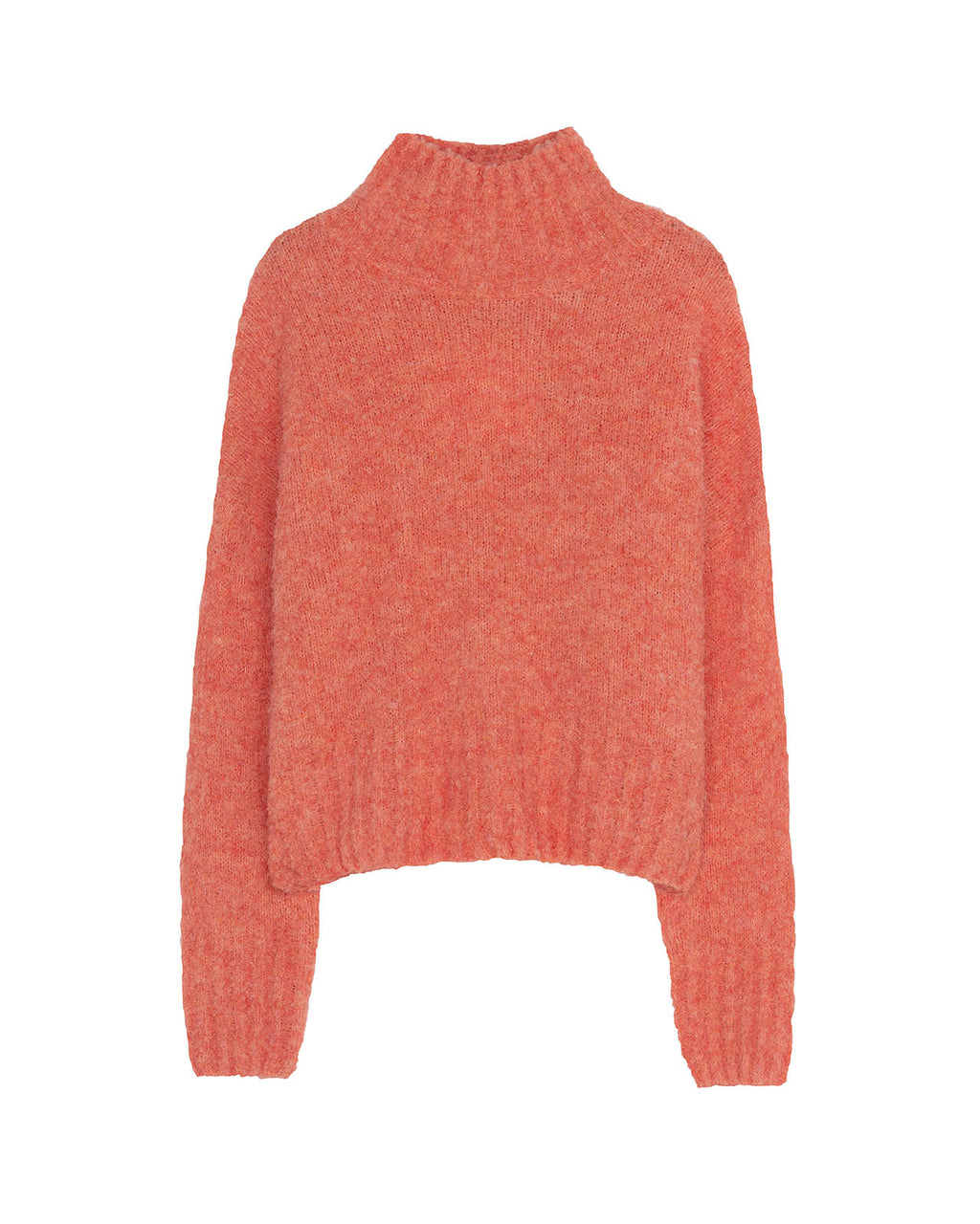 Oversize bouclé turtleneck sweater